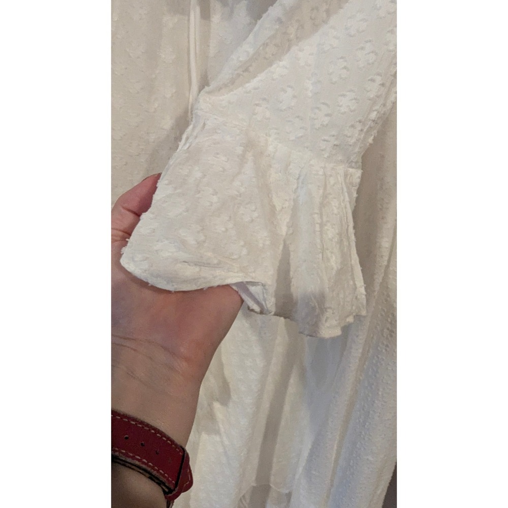 Anthro Forever That Girl Midi Dress XS White Ruffle Boho Bridal Layered Cottage - Picture 10 of 13